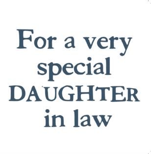 Daughter in law card