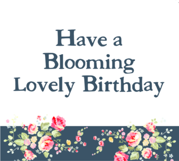 Blooming lovely birthday card plain